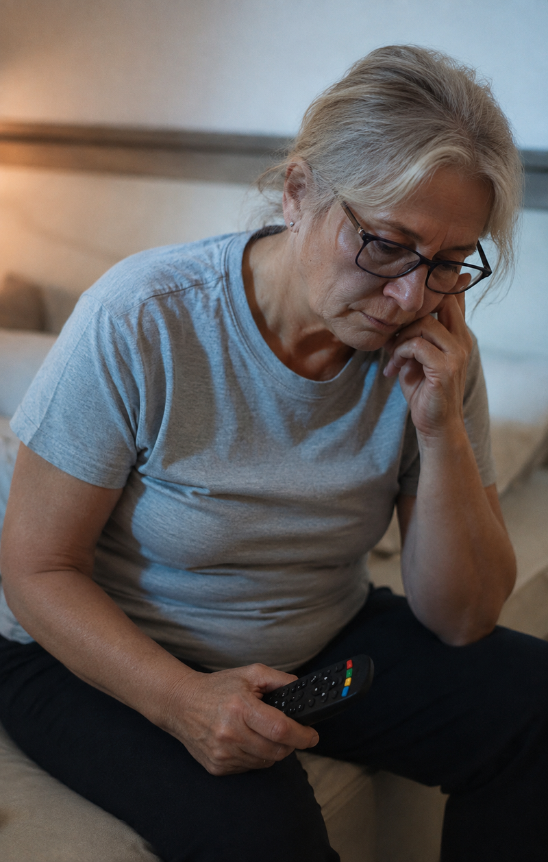 Woman seeing a new blood pressure reading at a routine checkup