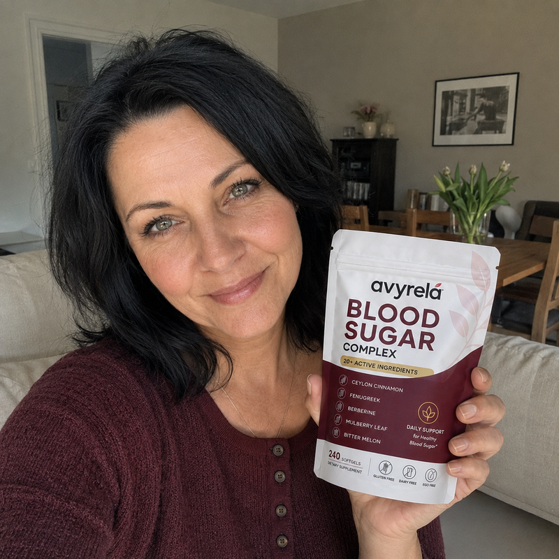 Woman taking Avyrela Blood Sugar Complex