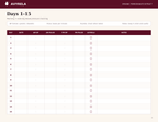 Avyrela 90-Day Reading Log Tracker