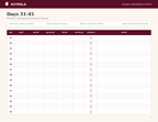Avyrela 90-Day Reading Log Tracker