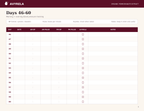 Avyrela 90-Day Reading Log Tracker