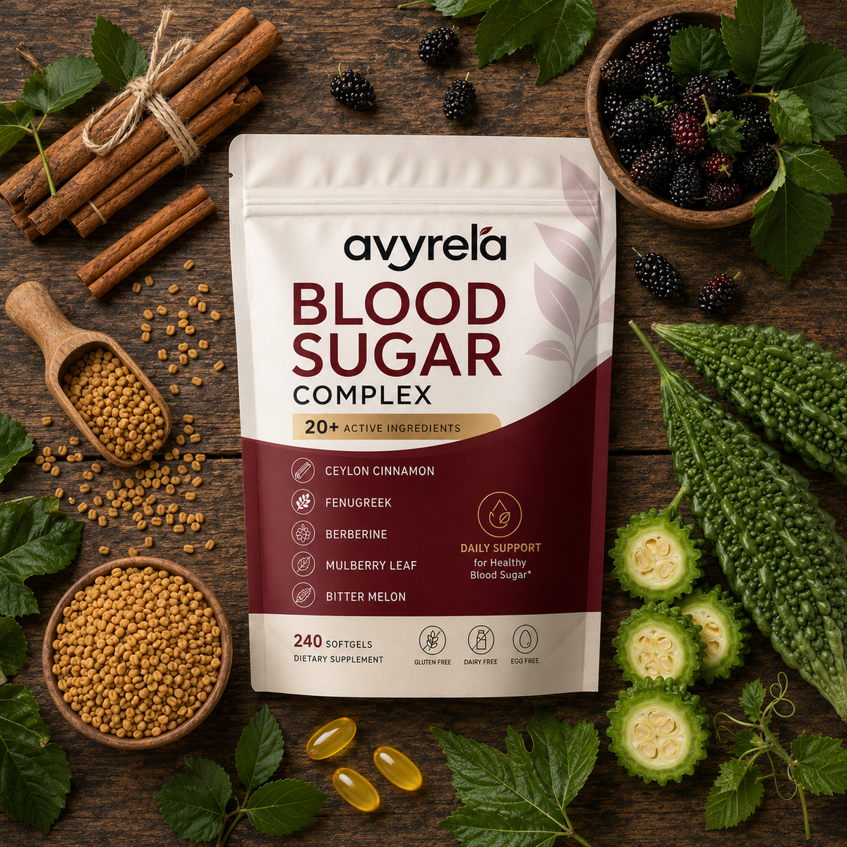 Avyrela Softgels Blood Sugar Complex Supplement